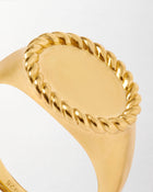 Anel Sinete Personalizável - Ouro 18K | SILLENE