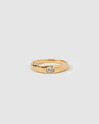 Anel Solitário Pedra Branca - Ouro 18K | SILLENE