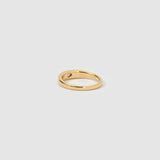 Anel Solitário Pedra Branca - Ouro 18K | SILLENE