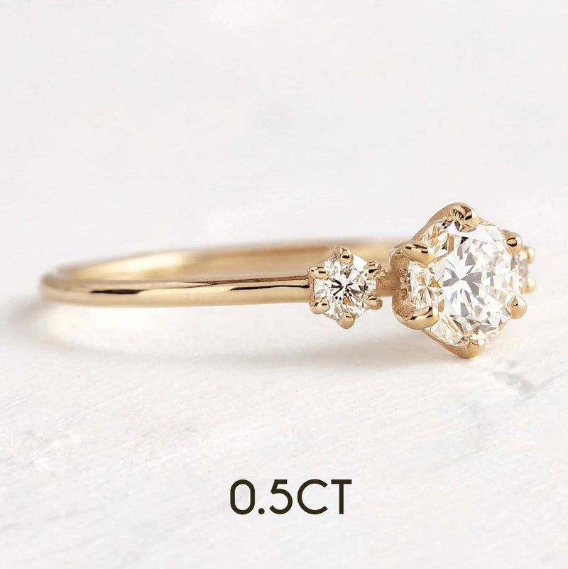 Anel Tempo em Zircônia - Ouro 18K