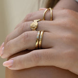 Anel Textura Amassada - Ouro 18K | SILLENE