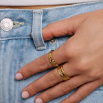 Anel Textura Amassada - Ouro 18K | SILLENE