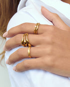 Anel Textura Amassada - Ouro 18K | SILLENE
