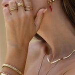 Anel Textura Amassada - Ouro 18K | SILLENE