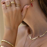 Anel Textura Amassada - Ouro 18K | SILLENE