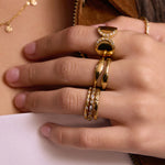 Anel Textura Amassada - Ouro 18K | SILLENE