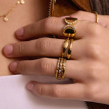 Anel Textura Amassada - Ouro 18K | SILLENE