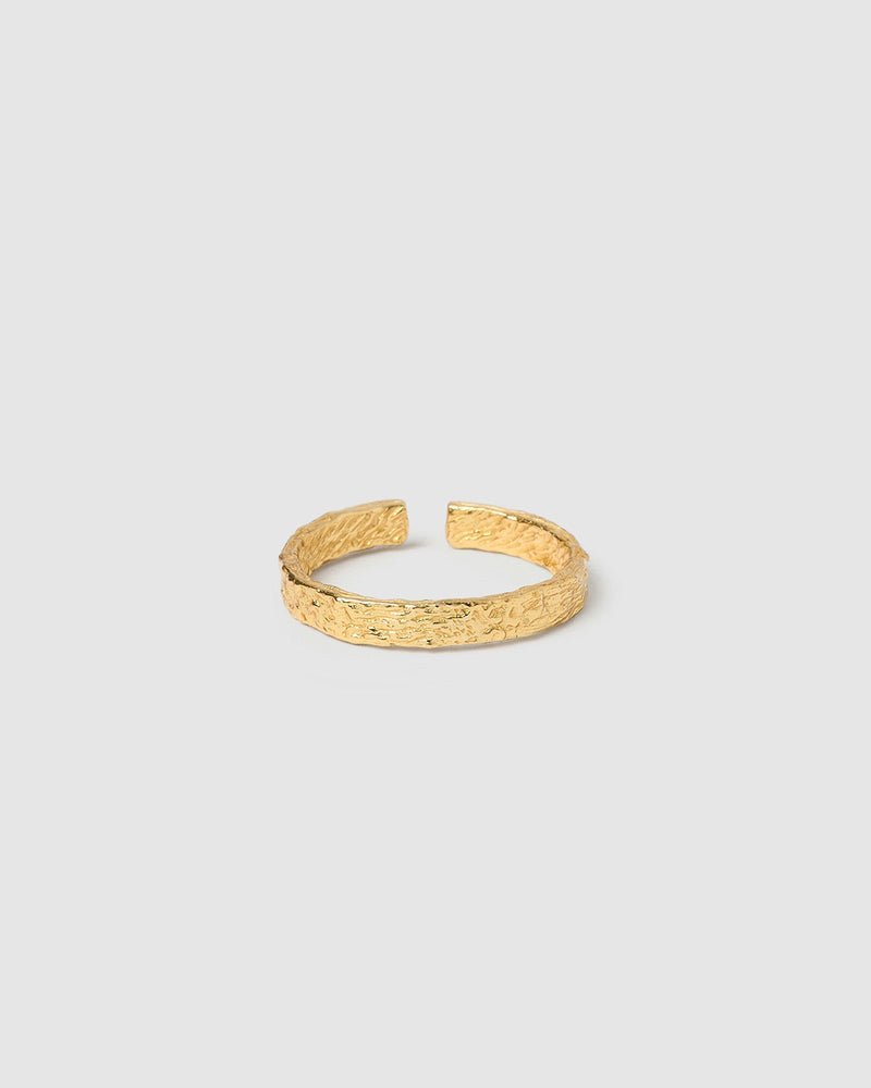 Anel Texturizado Fino - Ouro 18K | SILLENE