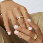 Anel Texturizado Fino - Ouro 18K | SILLENE