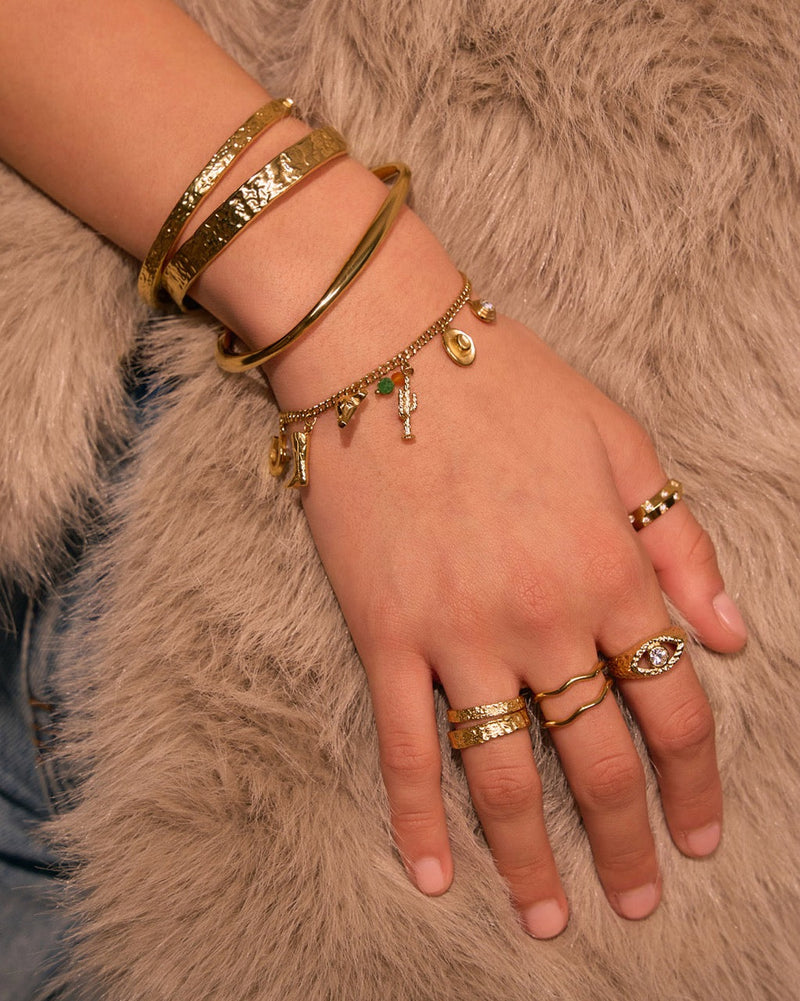 Anel Texturizado Fino - Ouro 18K | SILLENE