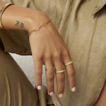 Anel Texturizado Fino - Ouro 18K | SILLENE
