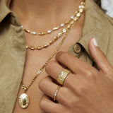 Anel Texturizado Largo - Ouro 18K | SILLENE