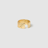 Anel Texturizado Largo - Ouro 18K | SILLENE