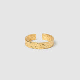 Anel Texturizado Médio - Ouro 18K | SILLENE