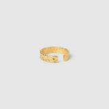 Anel Texturizado Médio - Ouro 18K | SILLENE