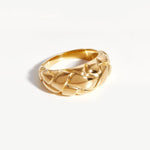 Anel Trançado Waffle - Ouro 18K | SILLENE