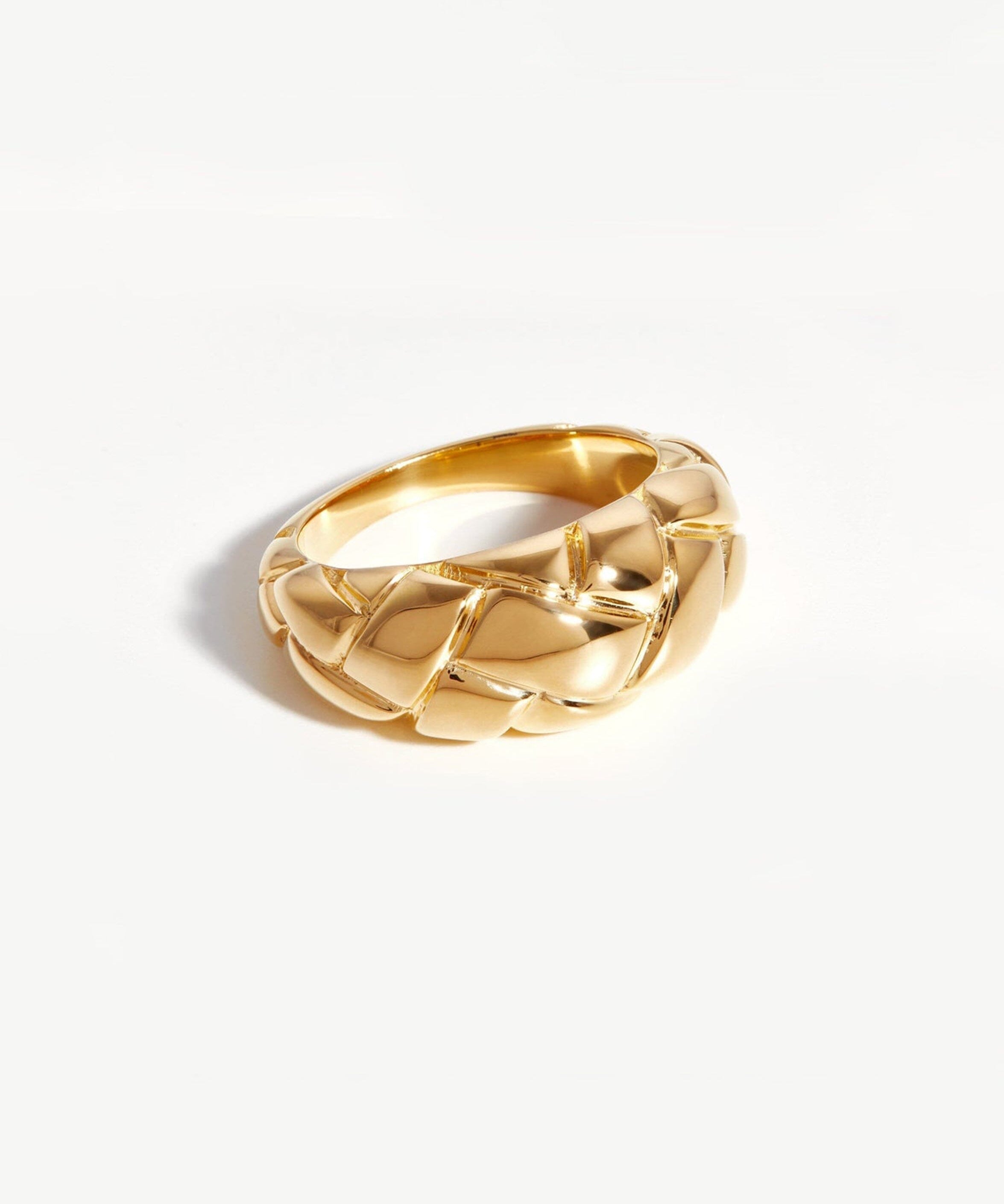 Anel Trançado Waffle - Ouro 18K | SILLENE