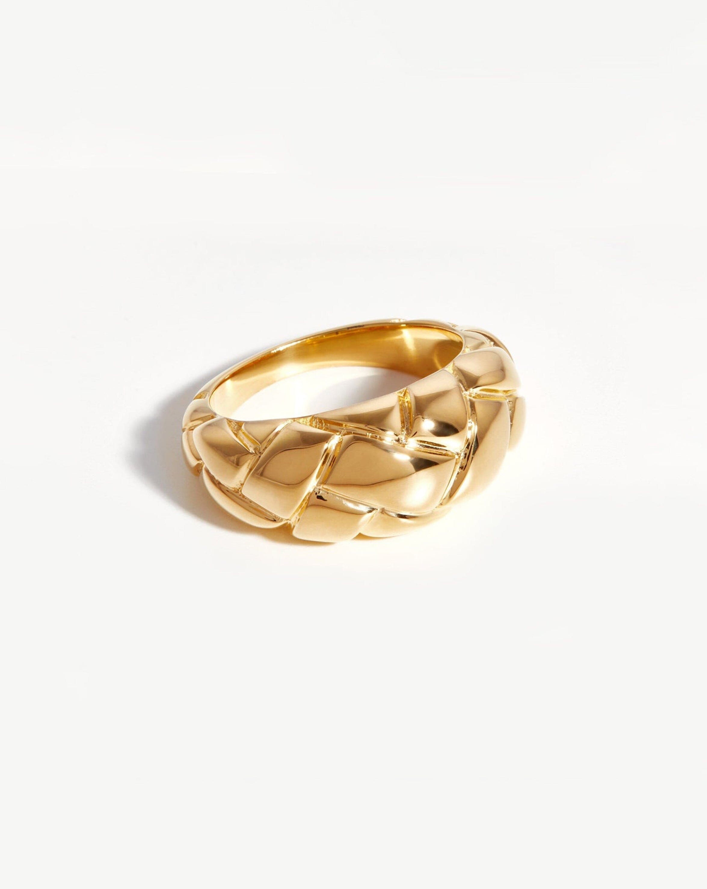 Anel Trançado Waffle - Ouro 18K | SILLENE
