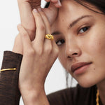 Anel Trançado Waffle - Ouro 18K | SILLENE