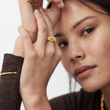 Anel Trançado Waffle - Ouro 18K | SILLENE