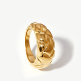 Anel Trançado Waffle - Ouro 18K | SILLENE