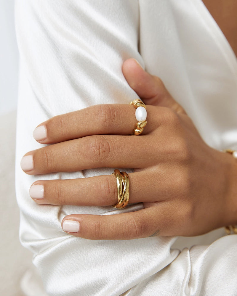 Anel Trio Entrelaçado - Ouro 18K | SILLENE