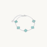 Bracelete Amaya Aqua em Prata, imagem 1