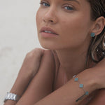 Bracelete Amaya Aqua em Prata, imagem 2