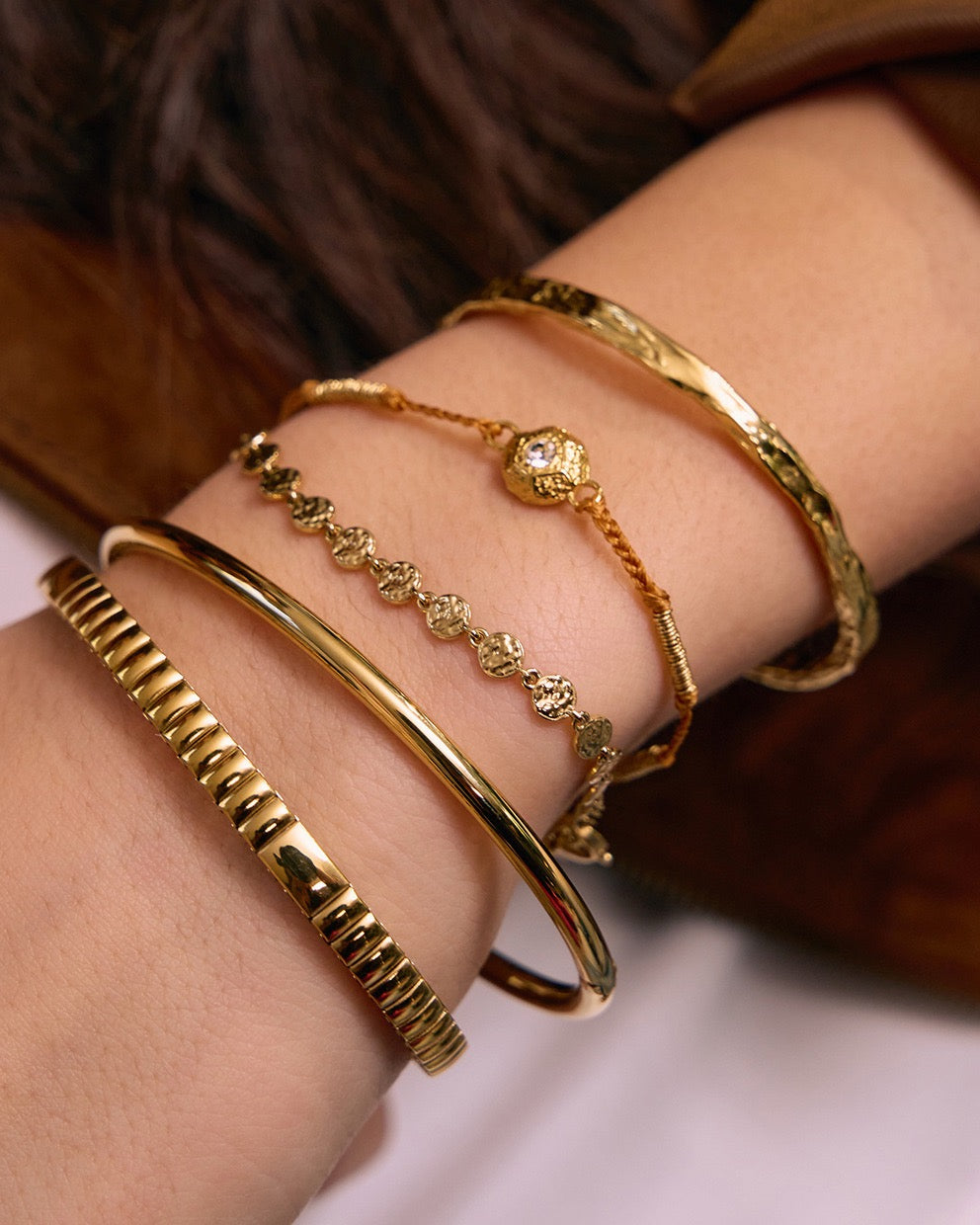Bracelete Cole - Ouro 18K | SILLENE - uso