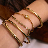 Bracelete Cole - Ouro 18K | SILLENE - uso