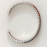 Bracelete Corrente Cobra Aberta - Ouro e Prata - detalhe 03 | SILLENE