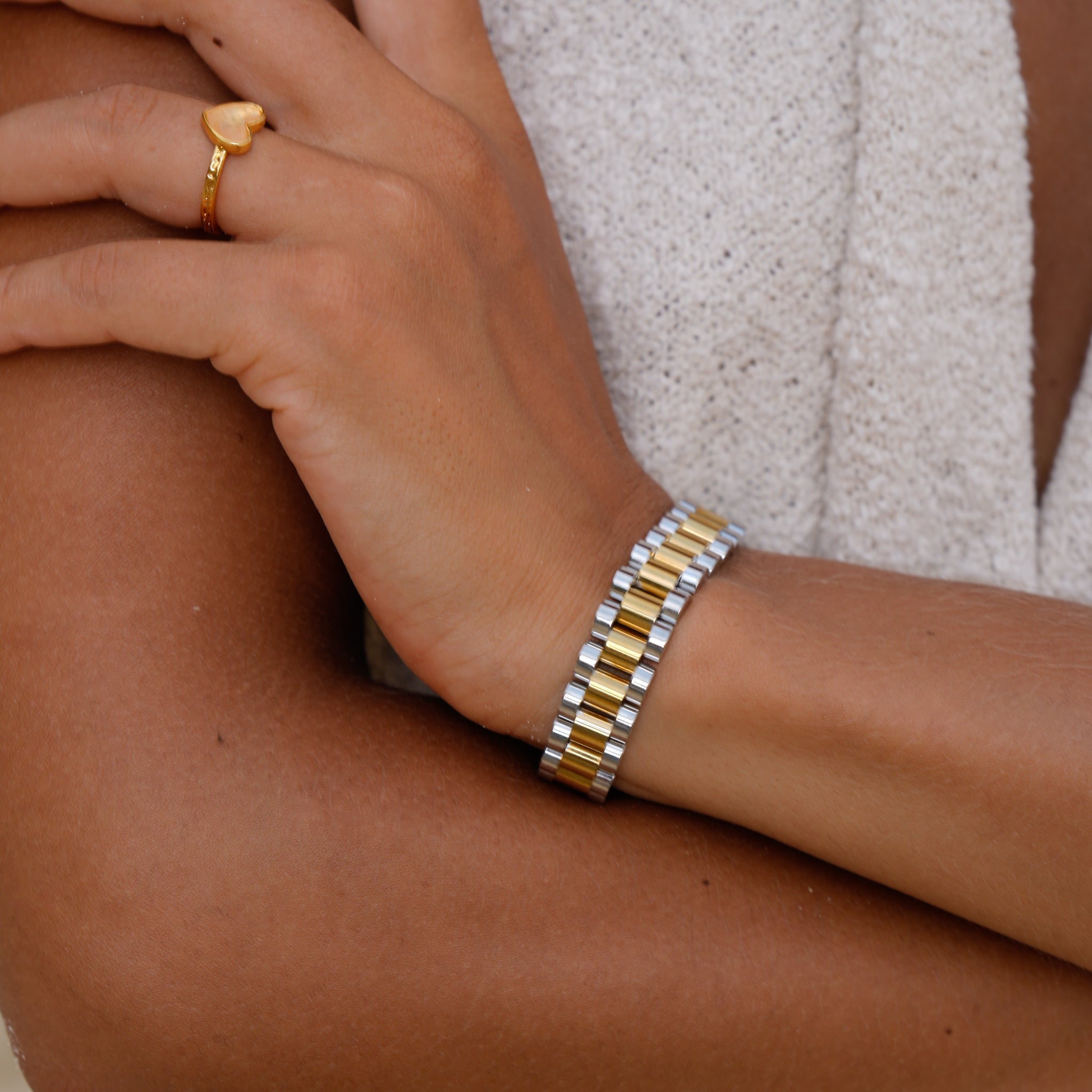 Bracelete Costa Radiante em Ouro e Prata, imagem 3