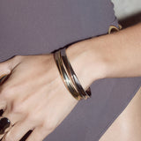 Bracelete Disco Mercury - Ouro e Prata - detalhe 03 | SILLENE