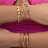 Bracelete Eden Multicolorido - Ouro 18K | SILLENE - uso