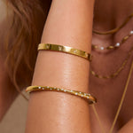 Bracelete Eden Pedra - Ouro 18K | SILLENE - uso