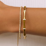 Bracelete Electra - Ouro 18K | SILLENE - uso