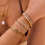 Bracelete Electra - Ouro 18K | SILLENE - uso