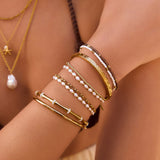 Bracelete Electra - Ouro 18K | SILLENE - uso