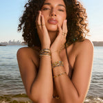 Bracelete Electra - Ouro 18K | SILLENE - uso
