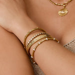 Bracelete Electra - Ouro 18K | SILLENE - uso