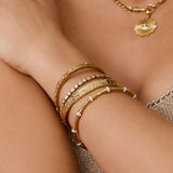 Bracelete Electra - Ouro 18K | SILLENE - uso