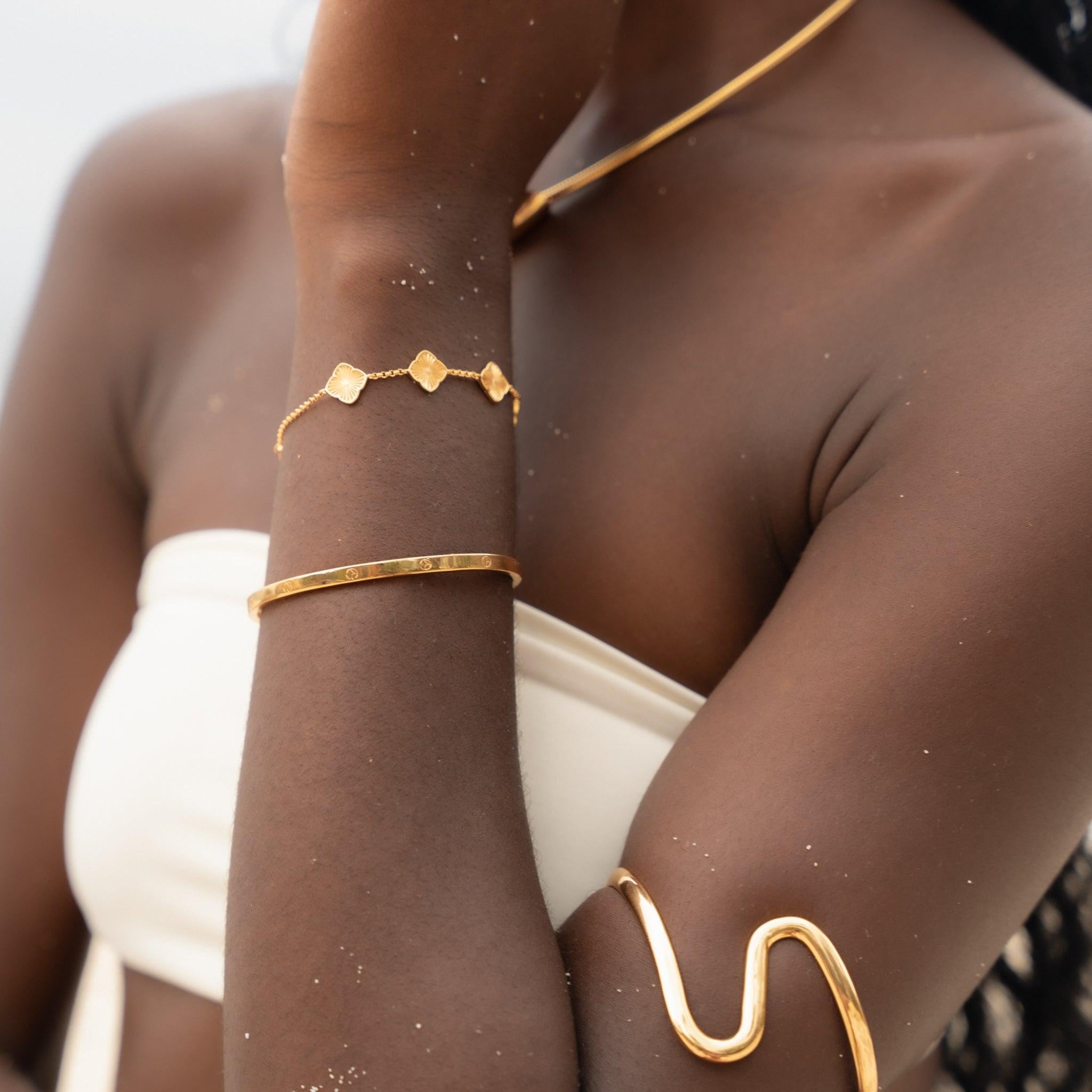 Bracelete Forma da Água em Ouro 18K, imagem 3