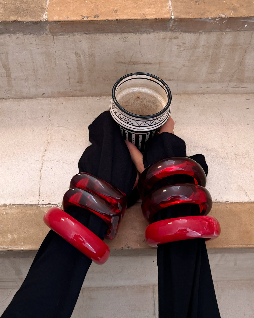 Bracelete Formentera Vermelho (Kit com 3) - detalhe 02 | SILLENE