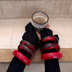 Bracelete Formentera Vermelho (Kit com 3) - detalhe 02 | SILLENE