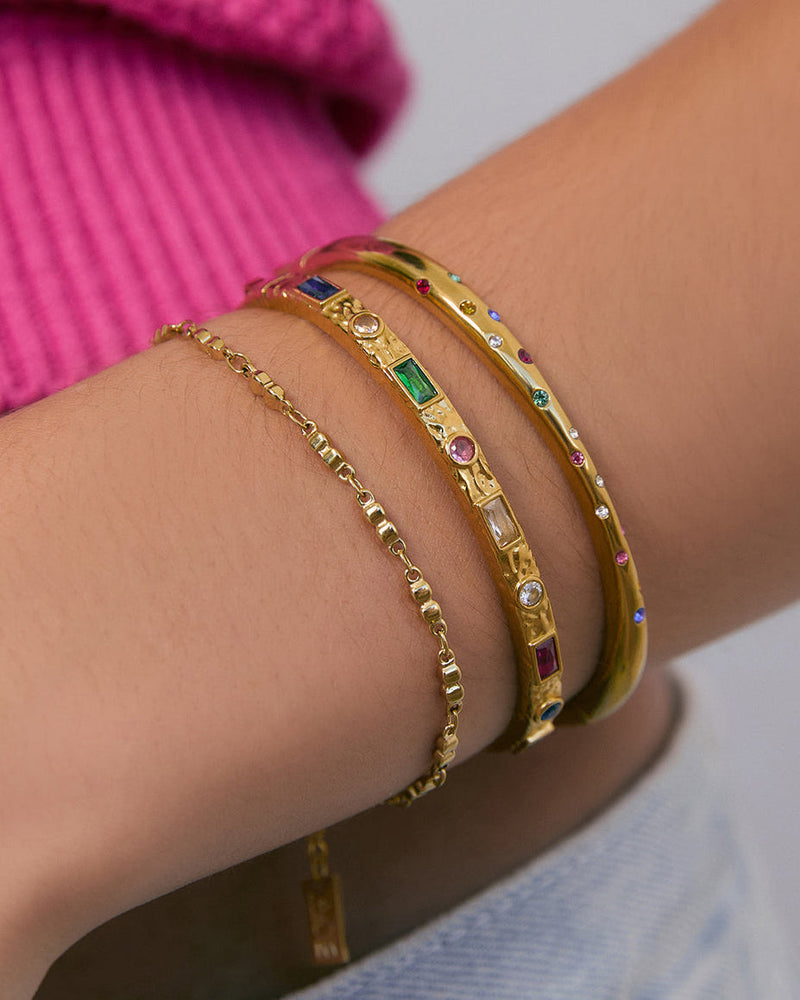 Bracelete Melrose Multicolorido - Ouro 18K | SILLENE