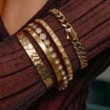 Bracelete Melrose Pedra - Ouro 18K | SILLENE
