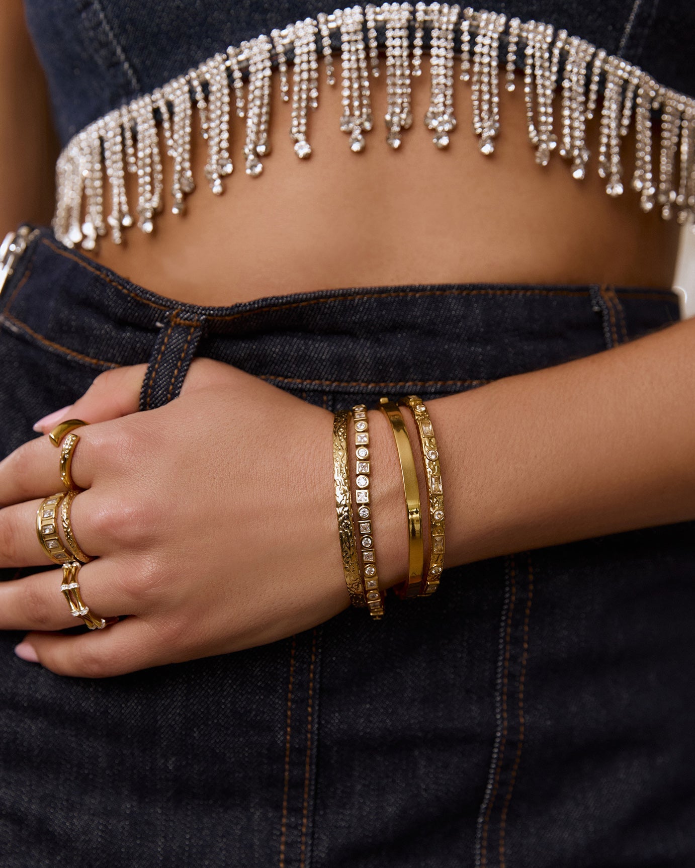 Bracelete Melrose Pedra - Ouro 18K | SILLENE