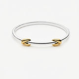 Bracelete Nó Articulado - Ouro e Prata | SILLENE