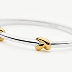 Bracelete Nó Articulado - Ouro e Prata | SILLENE