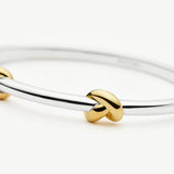 Bracelete Nó Articulado - Ouro e Prata | SILLENE